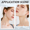 20Pcs Teardrop Brass Stud Earring Findings KK-BBC0011-95-5