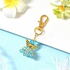Angel Glass & Alloy Pendant Decorations HJEW-MZ00360-04-1