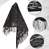 Lace Flower Detachable Polyester Shawl AJEW-WH20072-43C-5