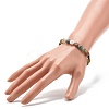 Natural Moss Agate Nuggets Beads Stretch Bracelet BJEW-JB07144-02-3