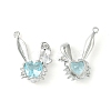 Brass Micro Pave Cubic Zirconia Pendants KK-L208-05P-06-1
