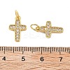 Brass Micro Pave Cubic Zirconia Pendants X1-KK-C092-21C-G-3