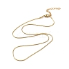 PVD Vacuum Plating 304 Stainless Steel Round Snake Chain Necklace with Lobster Claw Clasps STAS-P045-11G-A-1