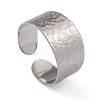 Non-Tarnish 304 Stainless Steel Textured Open Cuff Rings for Women RJEW-G285-67P-1