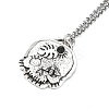 Skull Rhinestone Pendant Necklaces with Rolo Chains NJEW-F309-01-1
