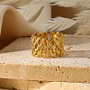 304 Stainless Steel Open Cuff Rings for Women LS-RJEW-U060-01C-G-1