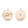 Brass Micro Pave Clear Cubic Zirconia Pendants KK-N216-557LG-1