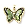 Brass Micro Pave Cubic Zirconia Pendants KK-F877-09G-1
