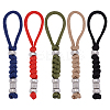 Umbrella Cord Polyester & Spandex Rope Keychain Carabiner HJEW-UN00092-1