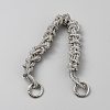 Braided Crystal Rhinestone Cotton Cord Bag Handles FIND-WH0400-32-1