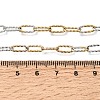 4MM Two Tone 304 Stainless Steel Textured Paperclip Chain Necklaces for Man and Women SA-CBAB767-09GP-5
