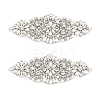 2Pcs Alloy with Rhinestone Sewing Decorate DIY-FH0006-82S-1