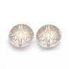 Golden Plated Acrylic Beads X-PACR-S219-12-1