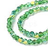Transparent Electroplate Glass Beads Strands GLAA-Q099-A01-03-3
