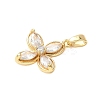 Brass Micro Pave Cubic Zirconia Pendants KK-D357-14B-G-2