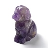 Natural Amethyst Carved Healing Dog Figurines DJEW-F025-01D-2