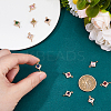 11Pcs 11 Colors Brass Pave Cubic Zirconia Connector Charms KK-HS0001-95-3