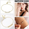 8Pcs 4 Styles 304 Stainless Steel Satellite Chain Bracelet Slider Making AJEW-AR0001-87-6