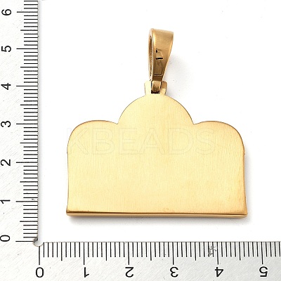 304 Stainless Steel Rhinestone Pendants STAS-V008-34G-1