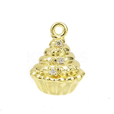 Brass Pave Clear Cubic Zirconia Pendants LS-KK-L238-07G-1