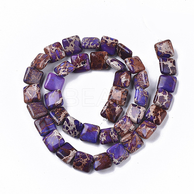 Natural Imperial Jasper Beads Strands G-S355-90B-1