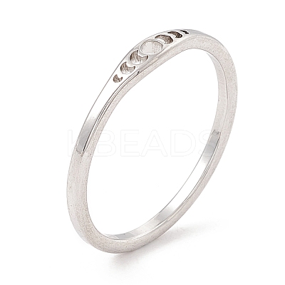 201 Stainless Steel Moon Phase Finger Ring for Women LS-RJEW-A006-06P-1-1