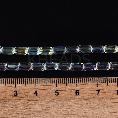 Electroplate Glass Chevron Beads Strands GLAA-Q101-02A-AB04-1