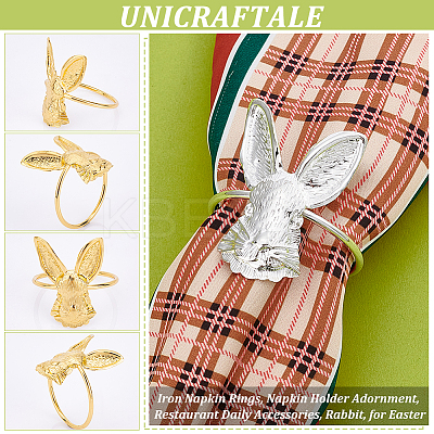 6Pcs 2 Colors Iron Napkin Rings DJEW-UN0001-02-1