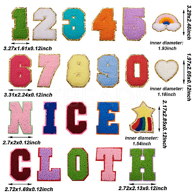39Pcs 39 Style Computerized Embroidery Cloth Iron on/Sew on Patches DIY-FW0001-17-1