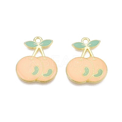 Light Gold Plated Alloy Enamel Pendants PALLOY-N176-25C-RS-1
