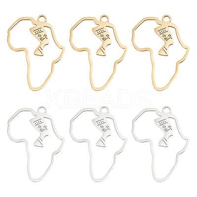 12Pcs 2 Colors 201 Stainless Steel Pendants STAS-UN0046-89-1