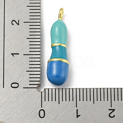 Brass Enamel Pendants X-KK-E093-03G-I-1