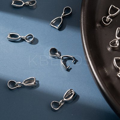 Grade AA Brass Ice Pick Pinch Bails for Pendant Making KK-M008-a-08P-NR-1