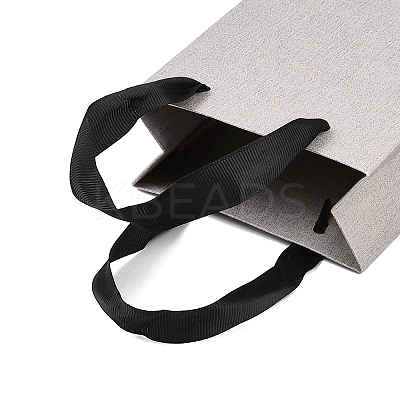 Paper Gift Tote Bags with Nylon Black Ribbon Handles LS-ABAG-K004-01A-1