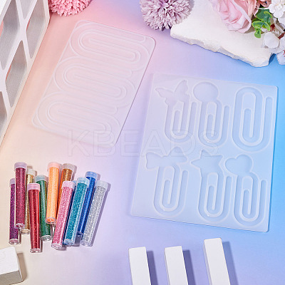 2Pcs 2 Styles Silicone Bookmark Molds DIY-TA0015-02-1