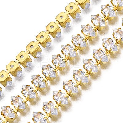 Horse Eye Cubic Zirconia Strass Chains CHC-N020-08-1