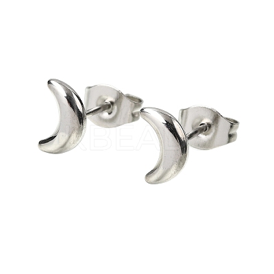 304 Stainless Steel Stud Earrings for Women EJEW-G459-01B-P-1