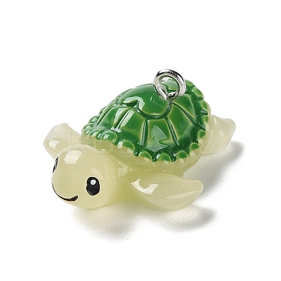 Sea Animal Theme Opaque Resin Pendants RESI-D071-04J-1