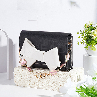 2Pcs Alloy Enamel Strawberry Link Bag Handle Extenders FIND-WR0006-43B-1