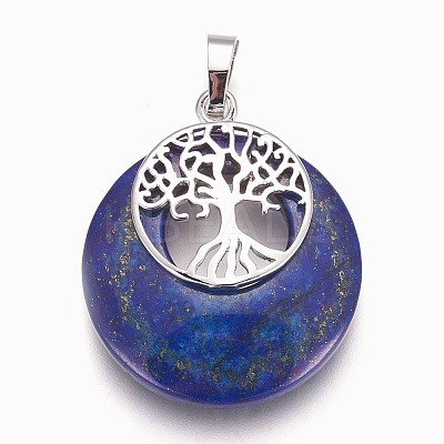 Natural Lapis Lazuli Pendants G-F573-C11-1