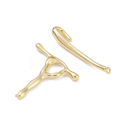 Brass Toggle Clasps KK-U020-05G-1