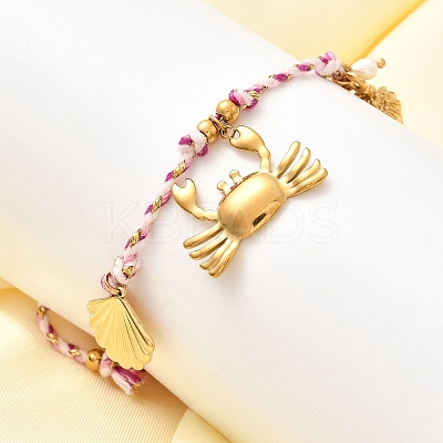 Ocean Series 304 Stainless Steel Bracelets BJEW-K237-16B-G-1