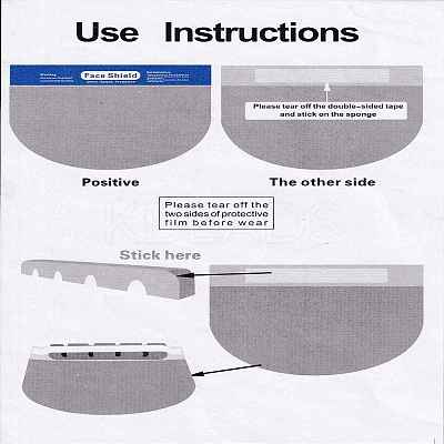 Adjustable Safety Face Shield AJEW-E034-67-1