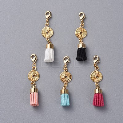 Suede Cord Tassel Pendants PALLOY-JF00416-M-1