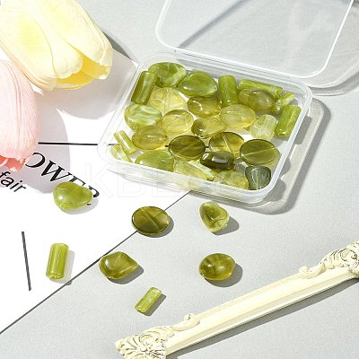35Pcs 7 Styles Transparent Resin Beads RESI-FS0001-75-1