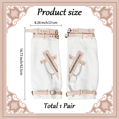 Polyester Leg Sleeves AJEW-WH20042-74A-1