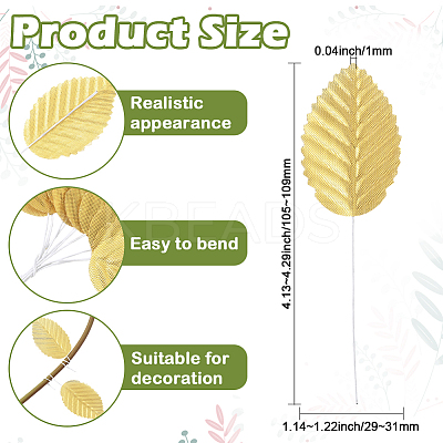 Handmade Silk Cloth Artificial Leaf AJEW-WH20070-073A-1