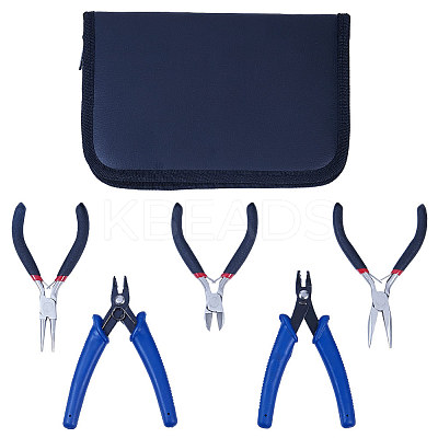 Carbon Steel Jewelry Pliers Sets DIY-YW0001-13-1