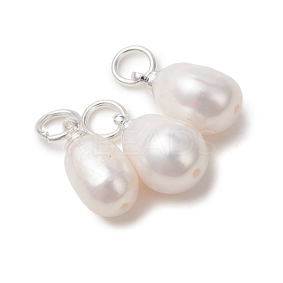 Natural Cultured Freshwater Pearl Pendants PALLOY-JF05225-02-1