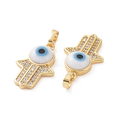 Brass Micro Pave Cubic Zirconia Pendants ZIRC-F136-02G-05-1